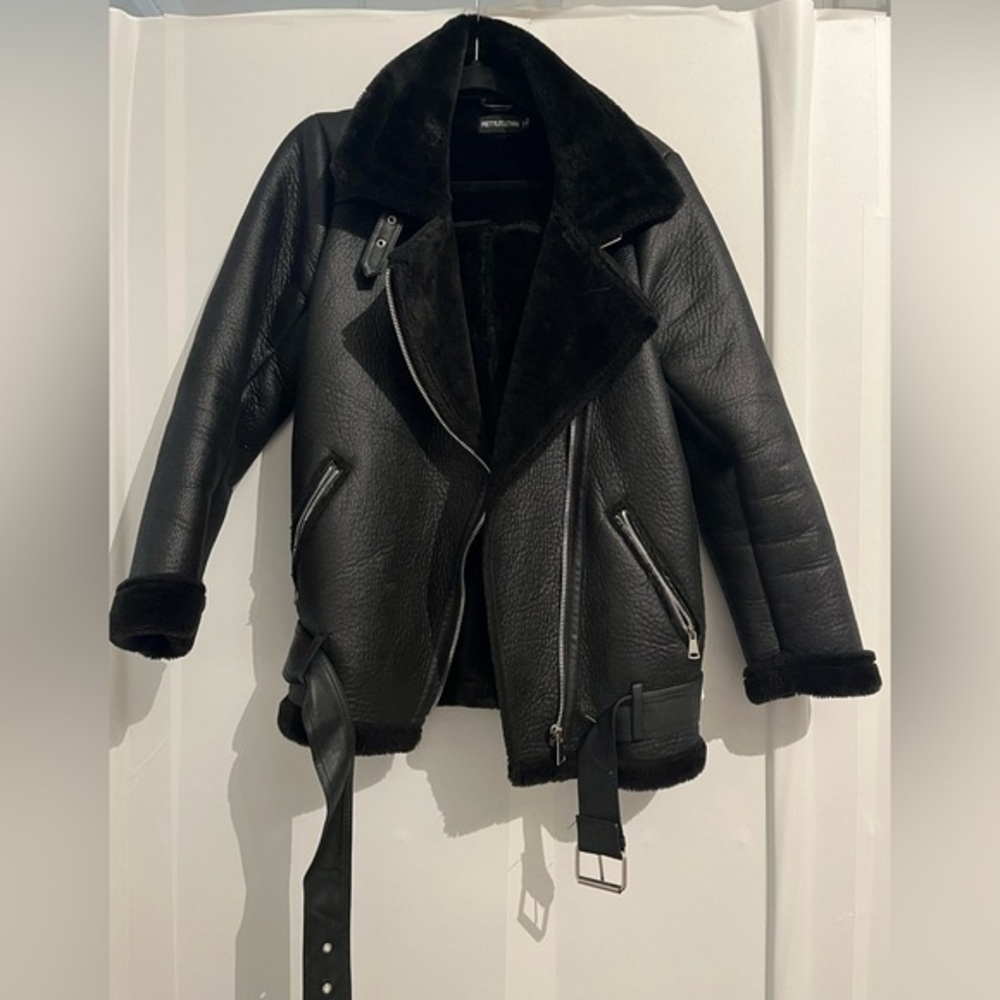 PrettyLittleThing Black Faux Leather Jacket